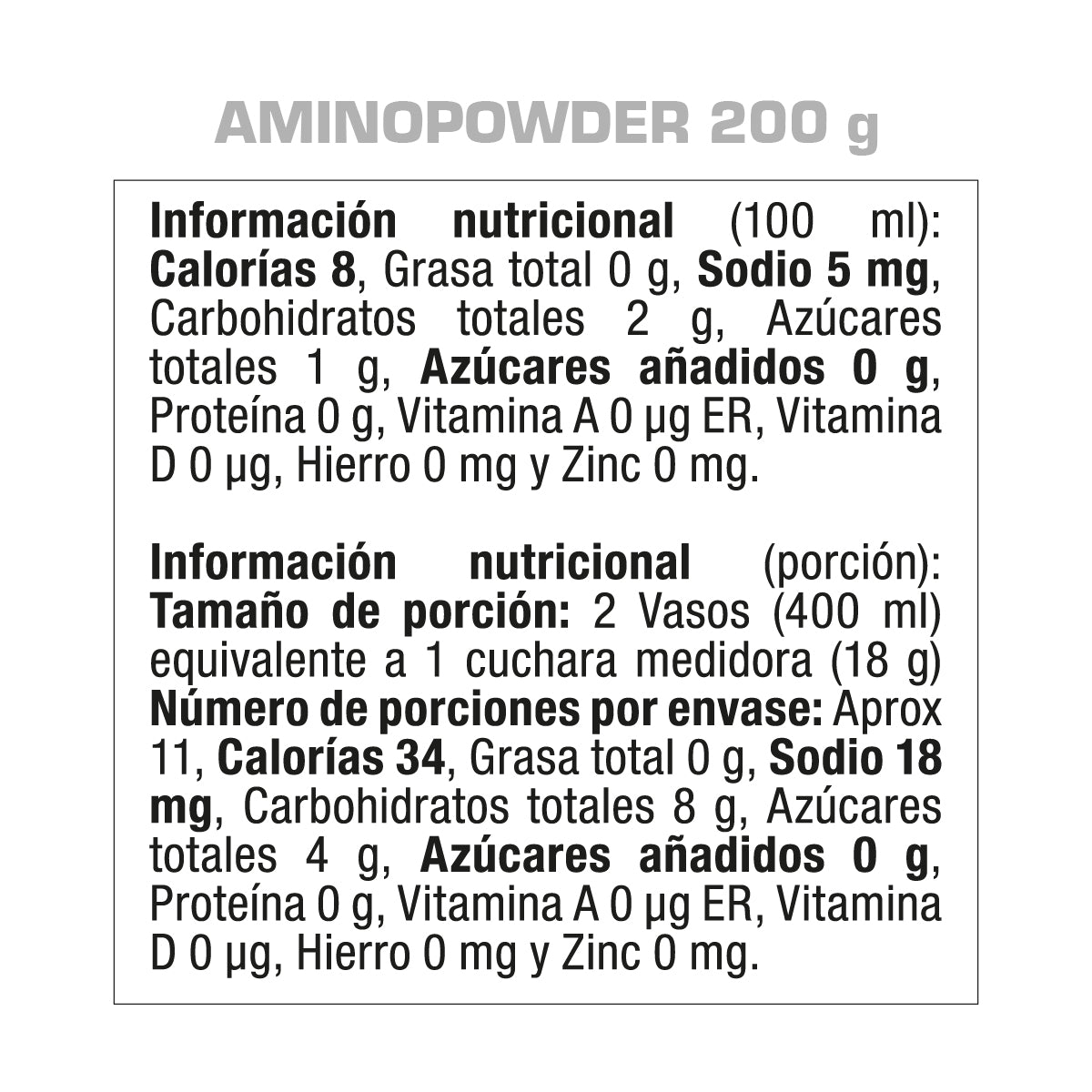 Amino Powder 200G Frutas Tropicales - GMN