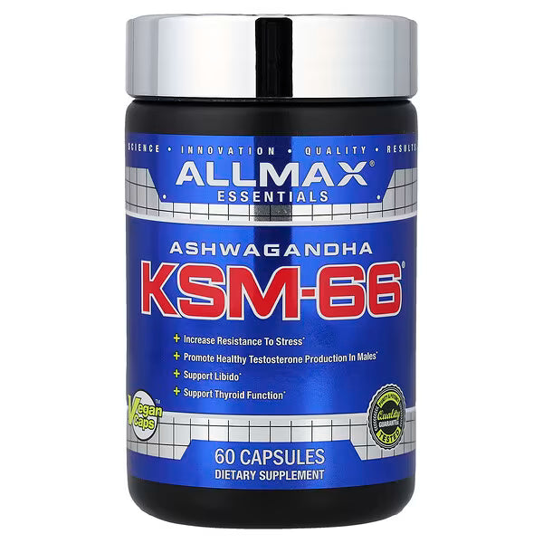 Ashwagandha Ksm-66 All Max 60 Capsulas