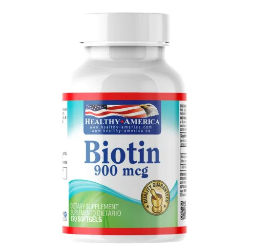 Biotin 120 Perlas 900Mg Healthy America