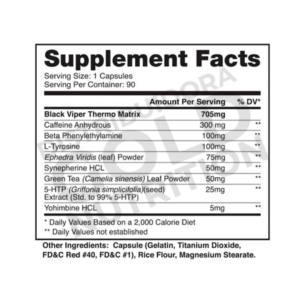 Black Viper 90 Capsulas Dragon Pharma