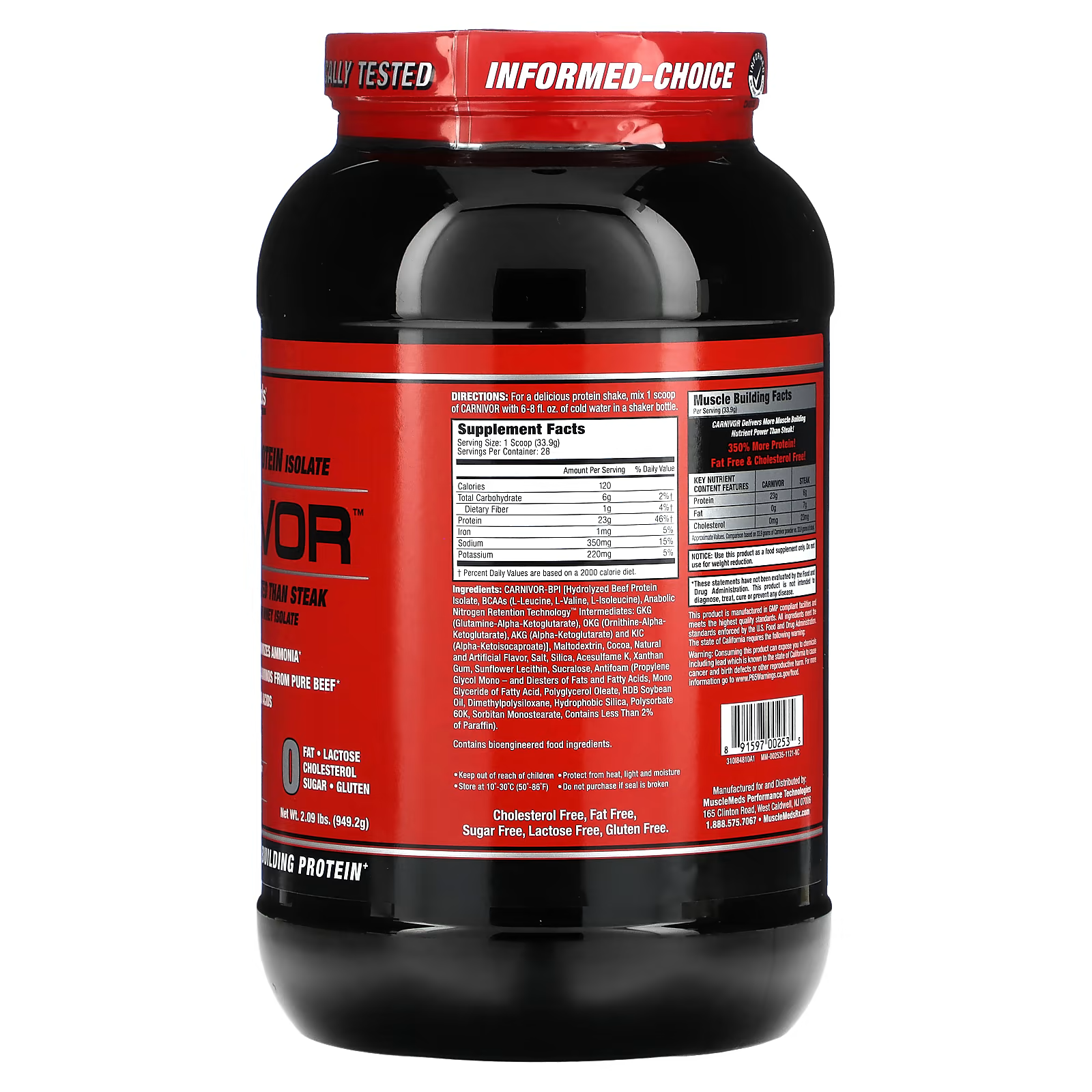 Carnivor Isolate 2 Libras Musclemeds