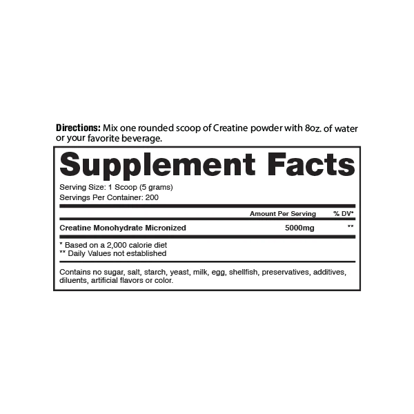 Creatine Monohydrate 200 Servicios Dragon Pharma