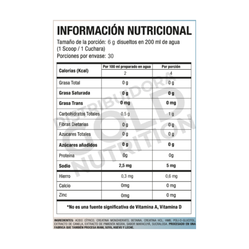 Bolsa CR2 Creatine 30 Servicios Macroblends