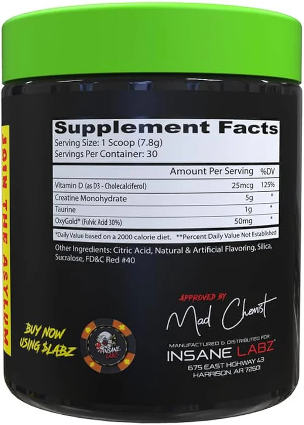 Creatine Monohydrate Craig 30 Servicios Insane Labz
