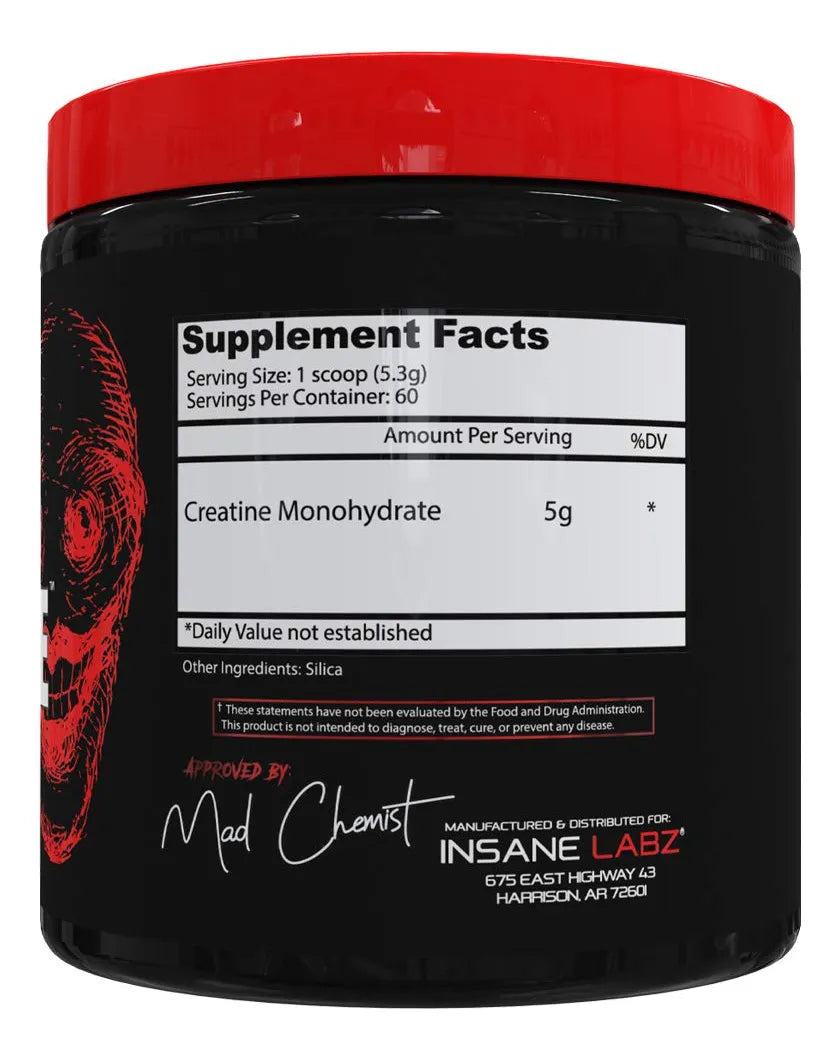 Creatine Monohydrate 60 Servicios Insane Labz