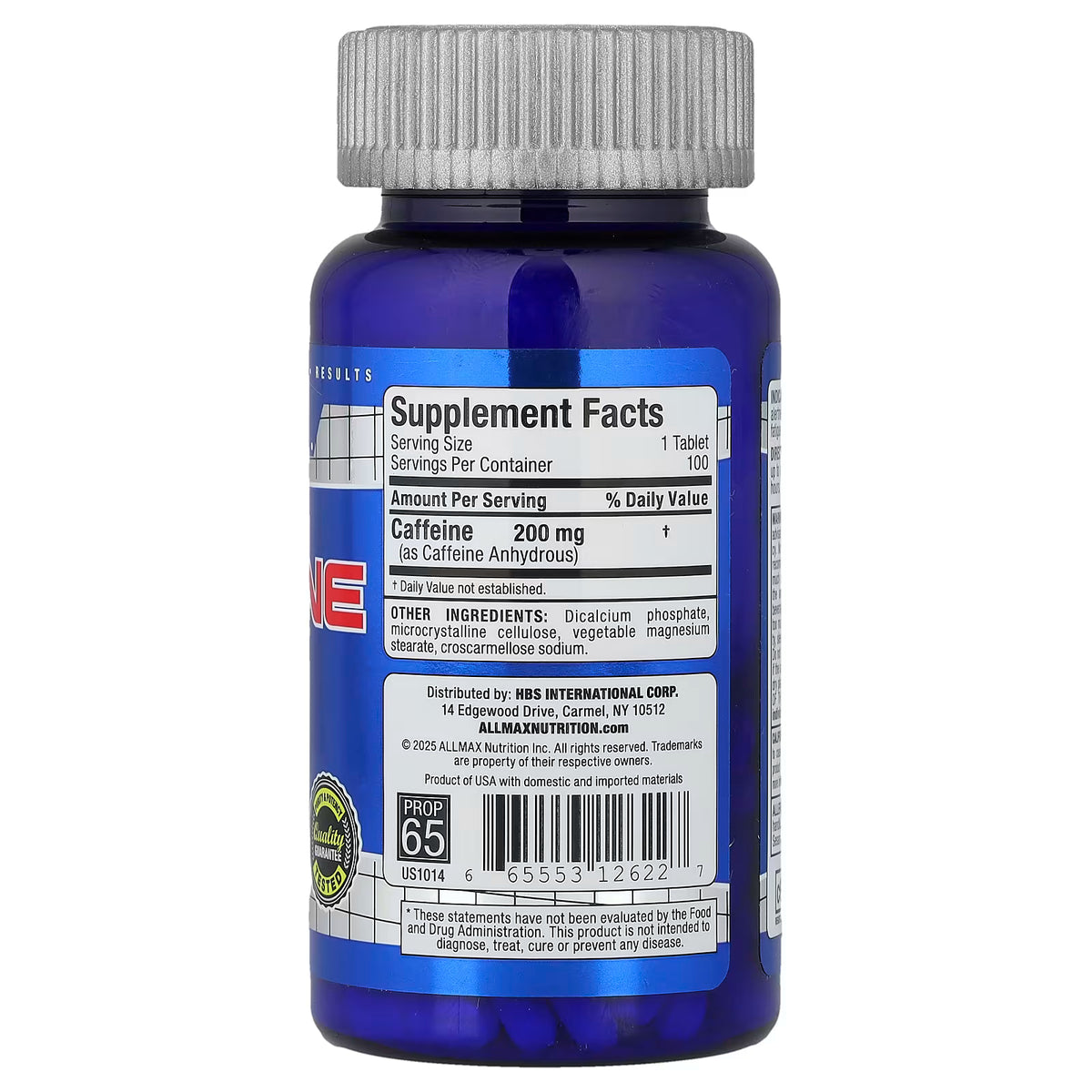 Caffeine Allmax 100 Capsulas