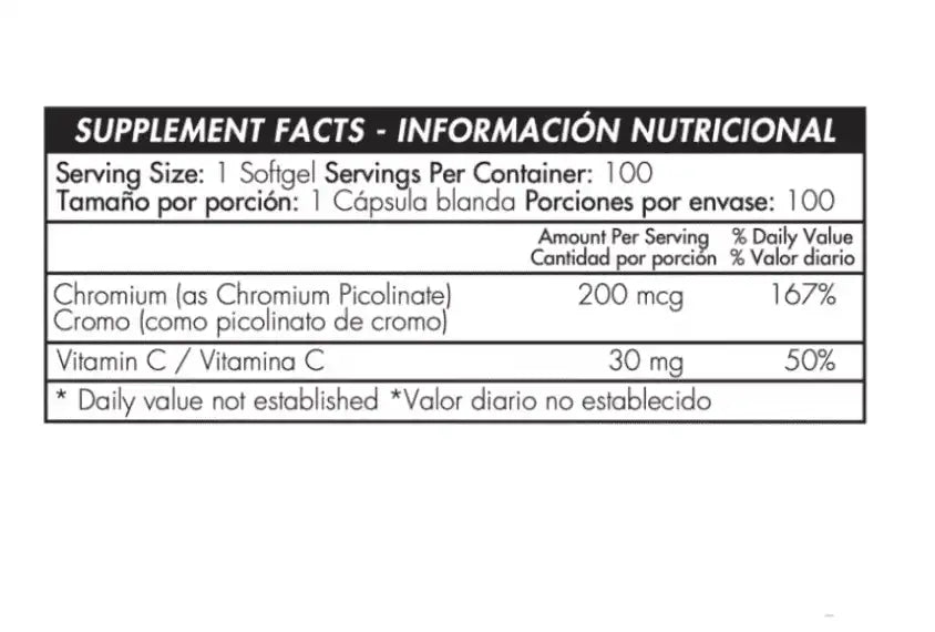 Chromium Picolinate 100 Capsulas Healthy America