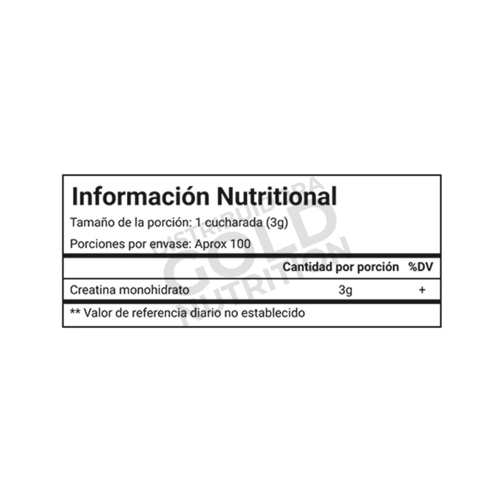 Creatina Vegana Monohidrato GMN 100 Servicios - GMN