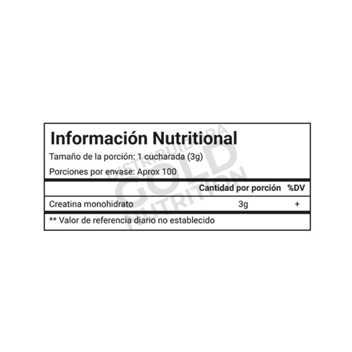 Creatina Vegana Monohidrato GMN 100 Servicios - GMN