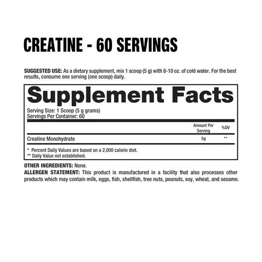 Creatine Monohydrate 60 Servicios Dragon Pharma