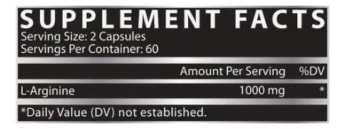 L-Arginine 120 Capsulas 1000Mg Nutrex