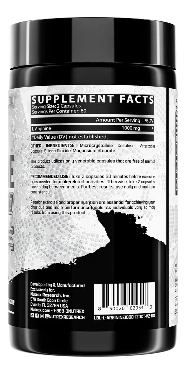 L-Arginine 120 Capsulas 1000Mg Nutrex
