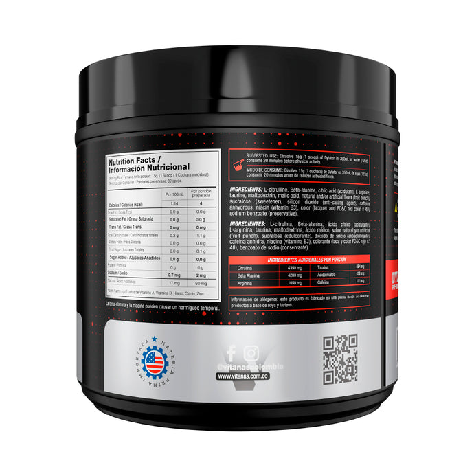 Dylator Preworkout 30 Servicios Vitanas Sport