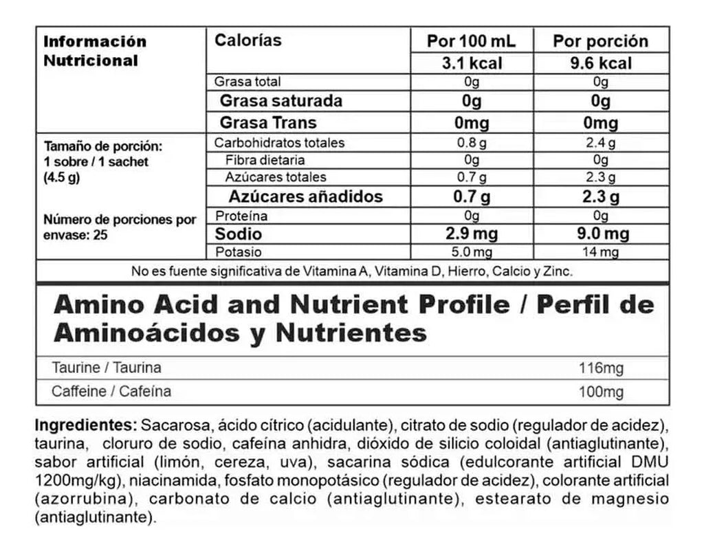 Energy X - Bebida Energizante x30 Sobres