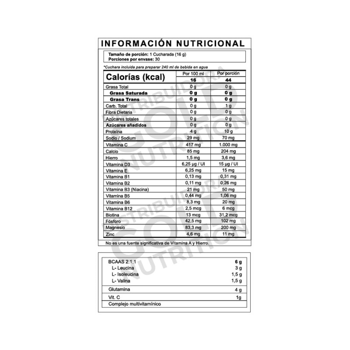 Factor Bcaa 30 Servicios - Hyper