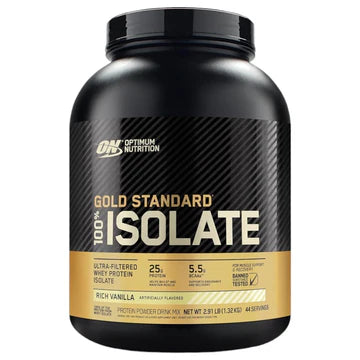 100% Isolate Gold Standard Optimum Nutrition 3 Libras Vainilla