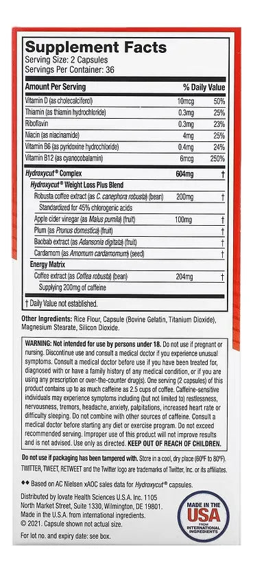 Hydroxycut Original 72 Capsulas Muscletech