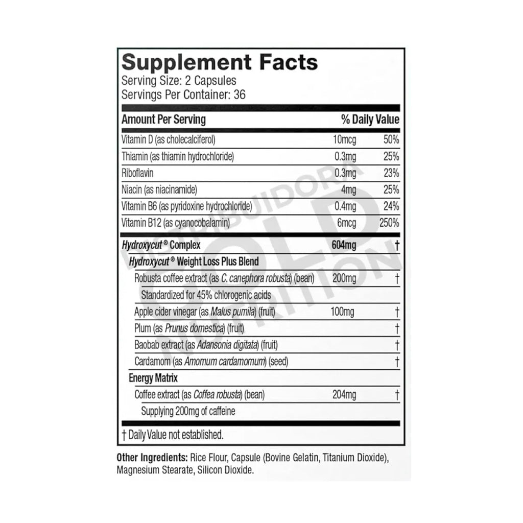 Hydroxycut Original 72 Capsulas Muscletech