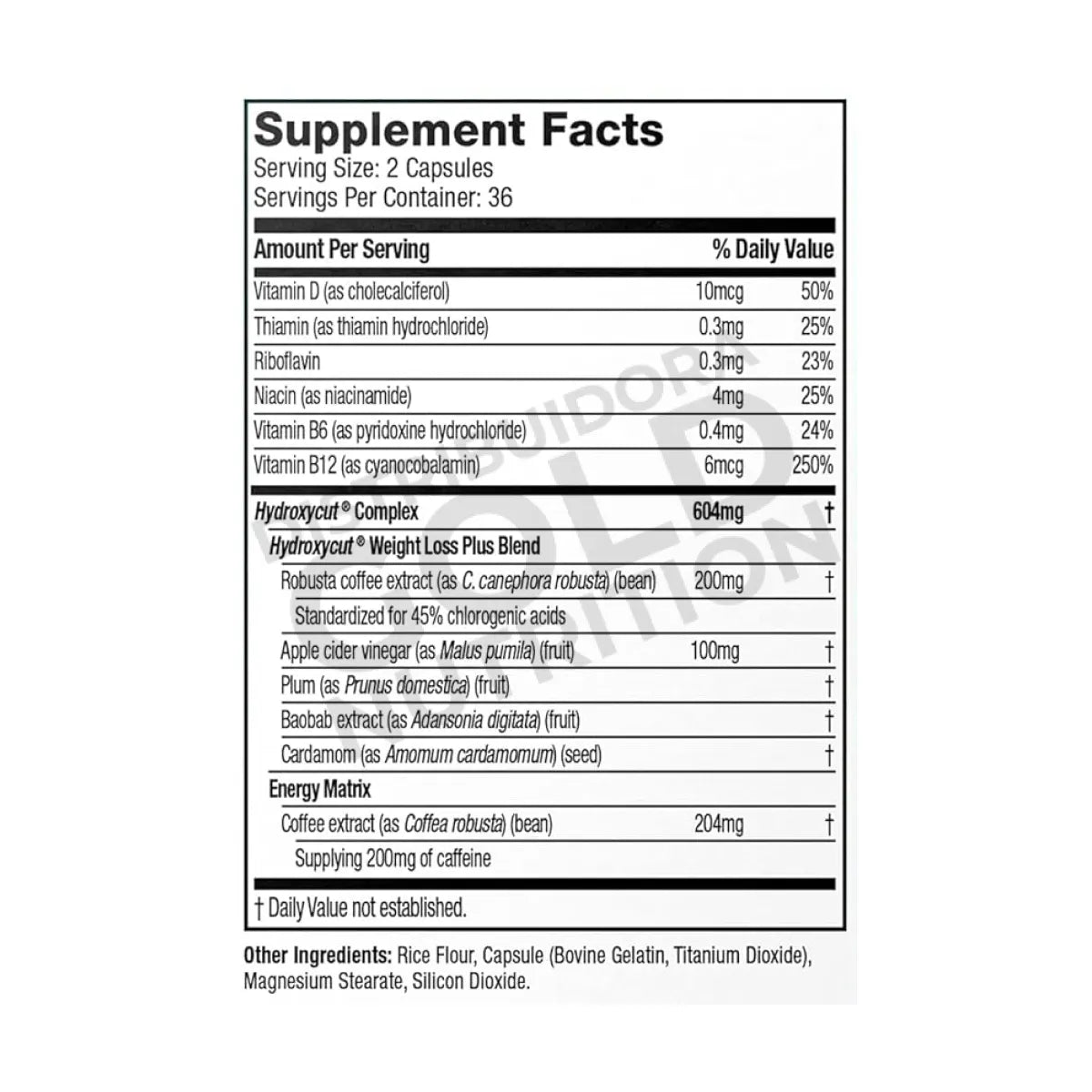 Hydroxycut Original 72 Capsulas Muscletech
