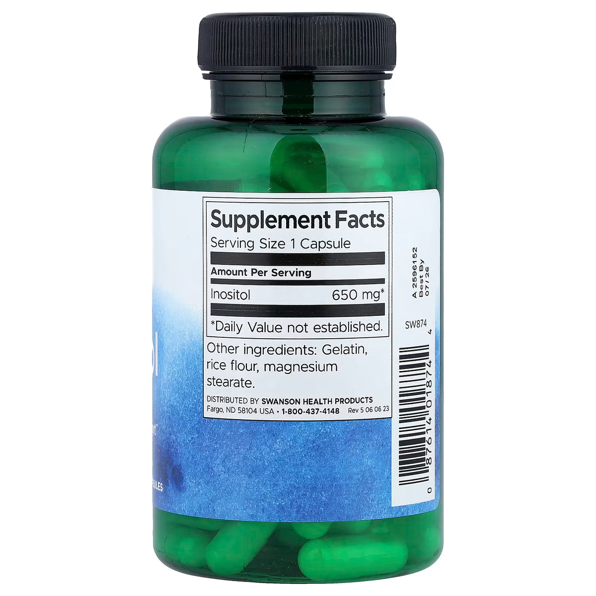 Inositol 100 Capsulas Swanson