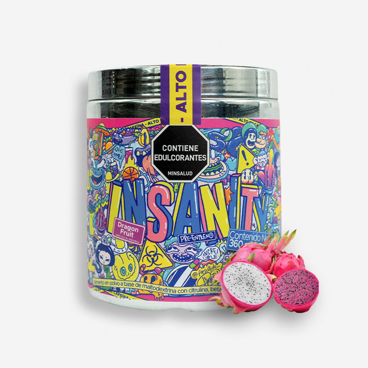 Insanity Pre-Workout 18 Servicios Dragon Fruit - IMN Nutrition