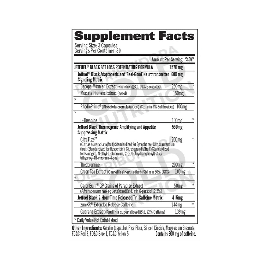 Jetfuel Black Thermogenic 90 Capsulas – Gat