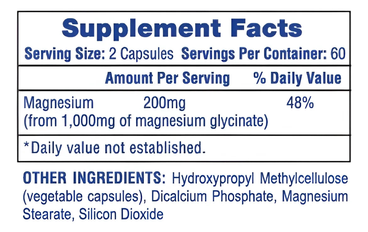 Magnesium Glycinate 120 Capsulas Hi-Tech Pharma