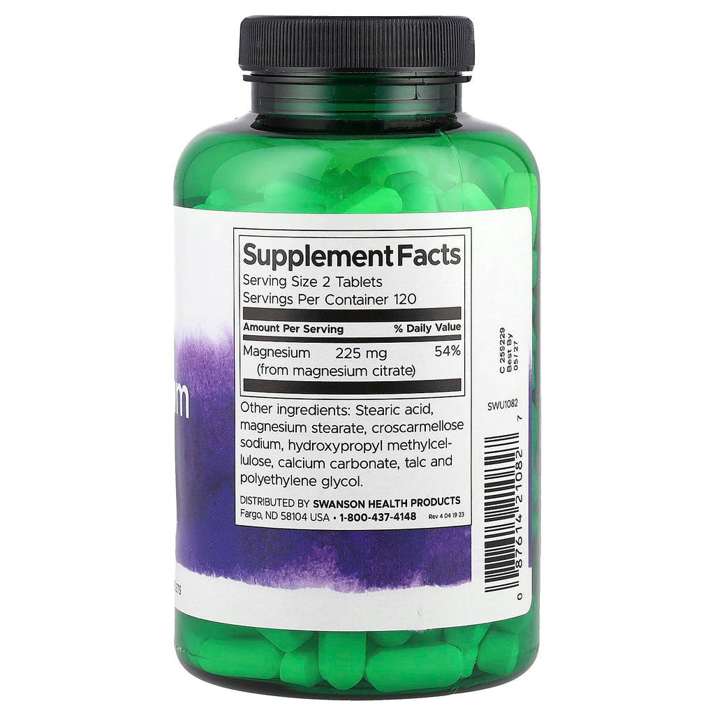 Magnesium Citrate 240 Capsulas Swanson