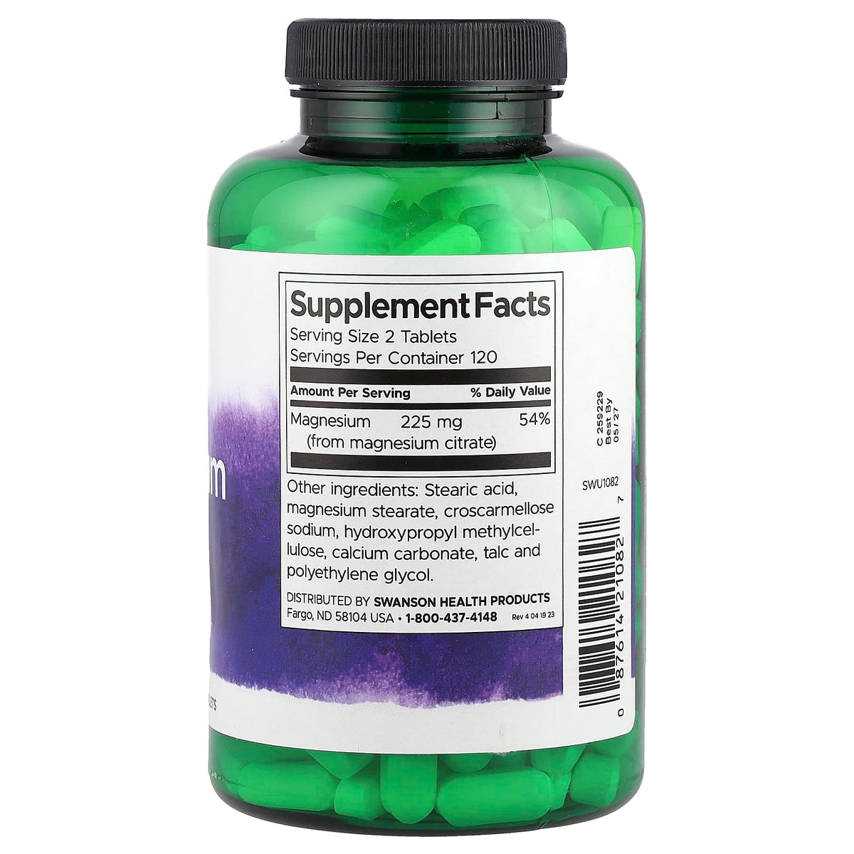 Magnesium Citrate 240 Capsulas Swanson