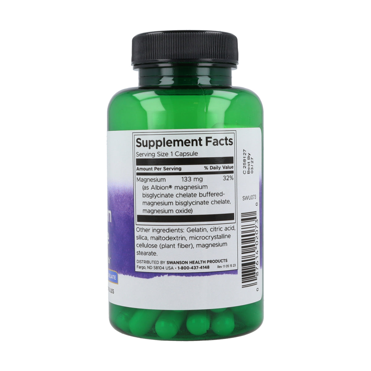 Magnesium Glycinate 90 Capsulas Swanson