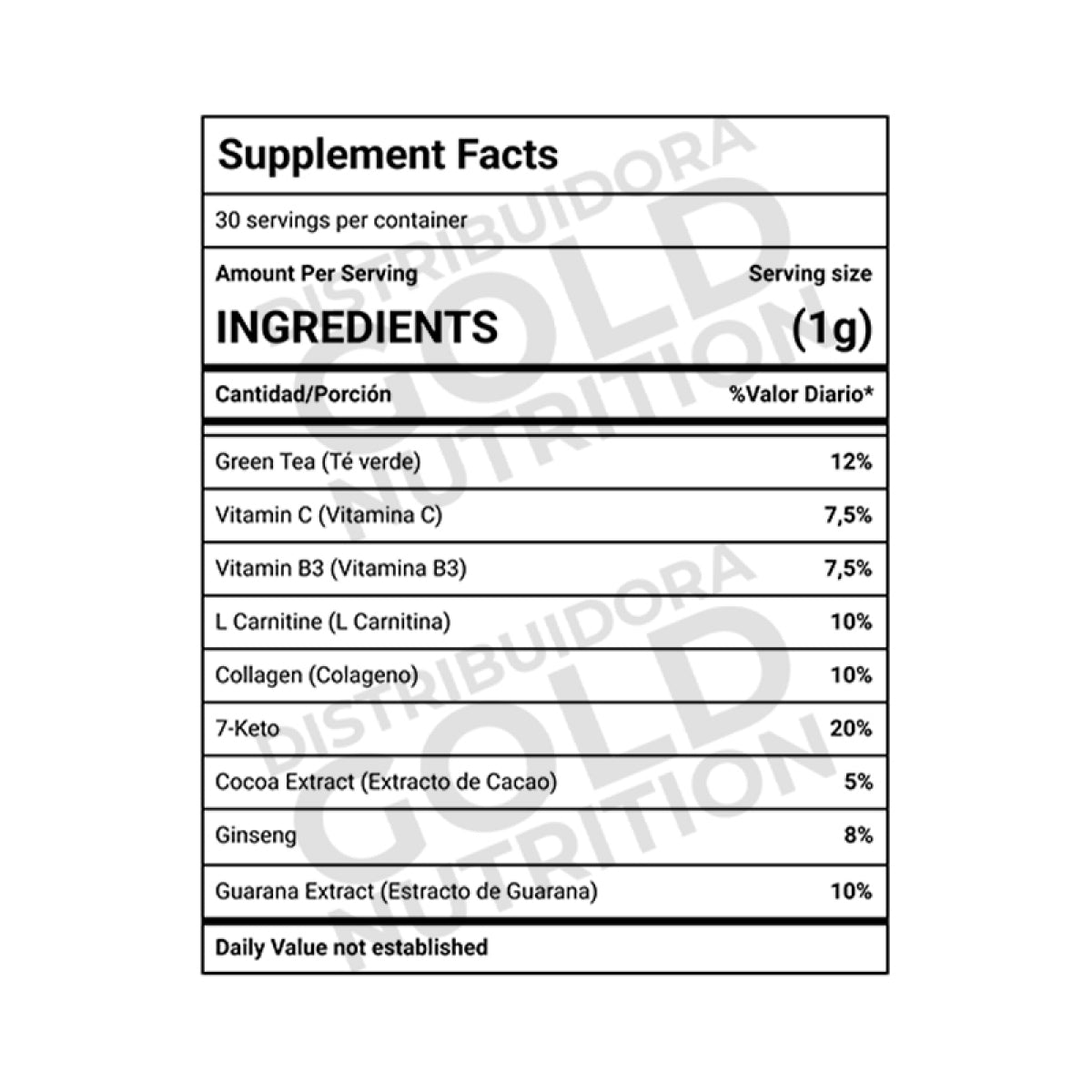 Mw Fat Burner Version Gold 30 Capsulas