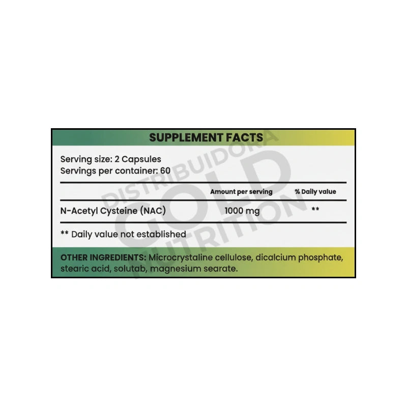 Nac 120 Capsulas 1000 Mg Hard Supps