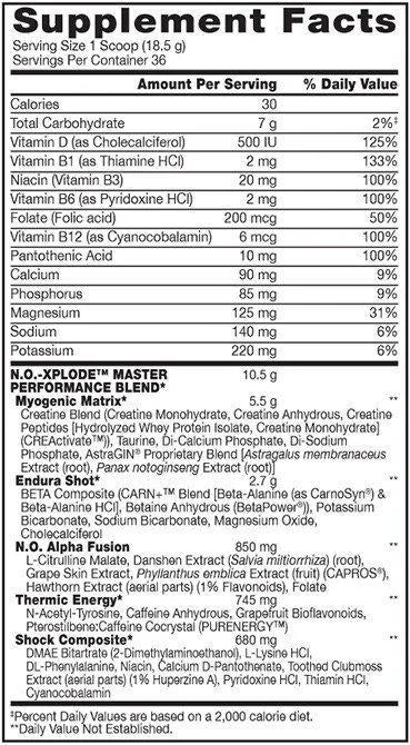 Noxplode 30 Servicios Fruit Punch BSN