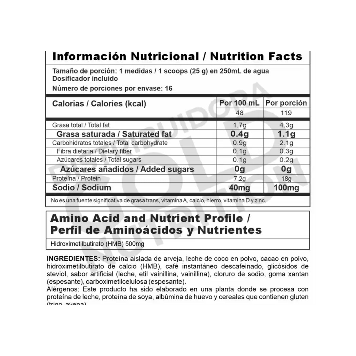 Nutra Vegan Protein Mocaccino Proteína Vegana. 400 Gramos