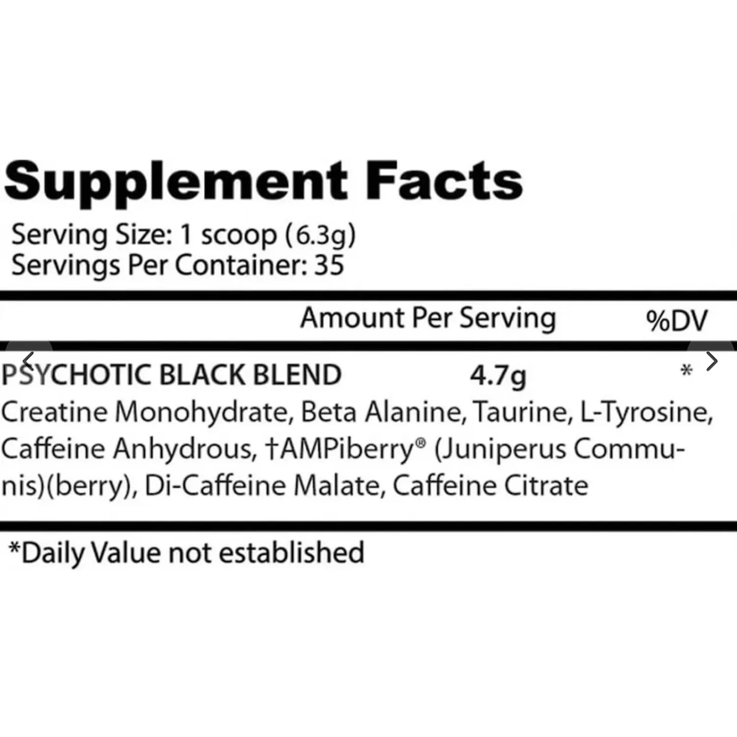 Psychotic Black 35 Servicios Insane Labz