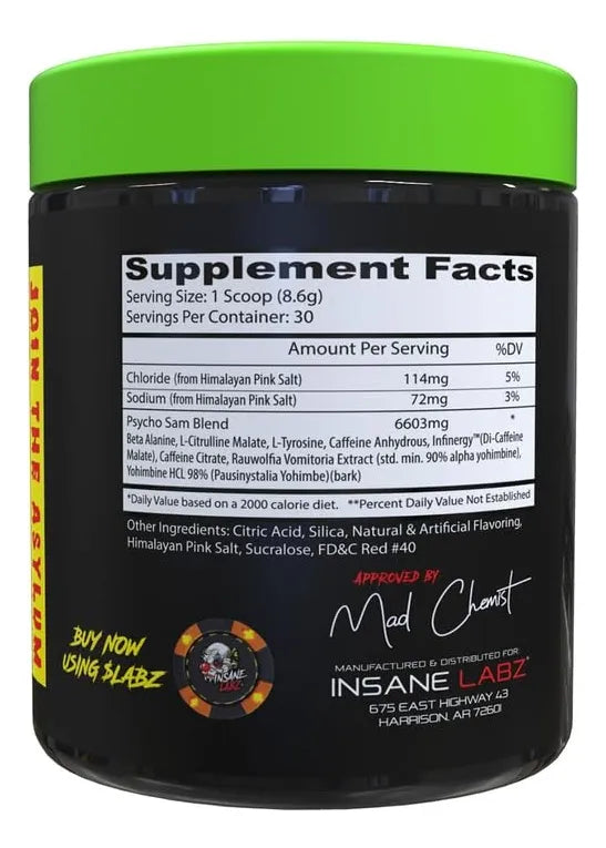 Psychotic Sam 30 Servicios Insane Labz