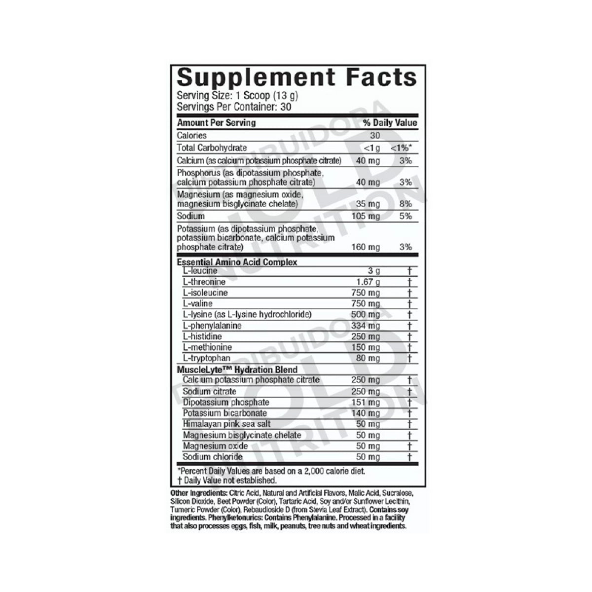 Platinum EAA+ 30 Servicios Muscletech