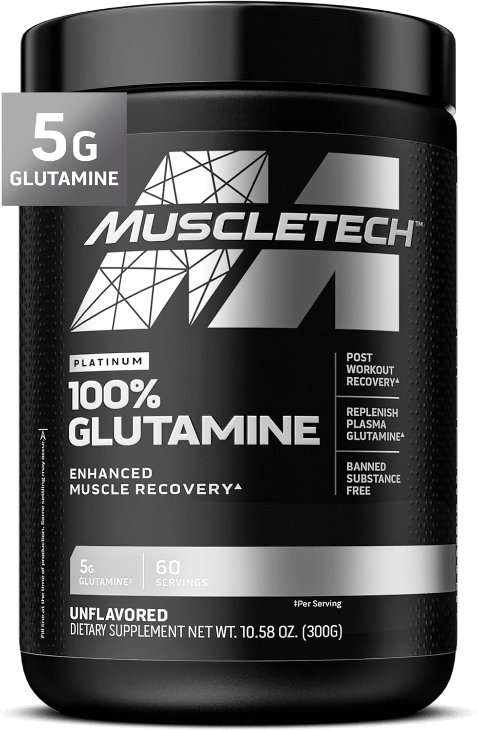 Platinum 100% Glutamine 60 Servicios Muscletech