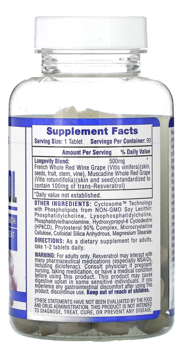 Resveratrol 90 Capsulas Hi-Tech Pharma