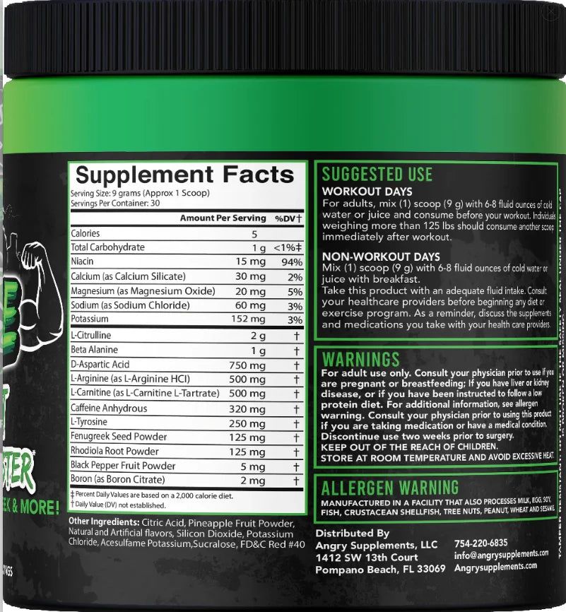 Raw Rage Pre-Workout 30 Servicios Fruit Punch