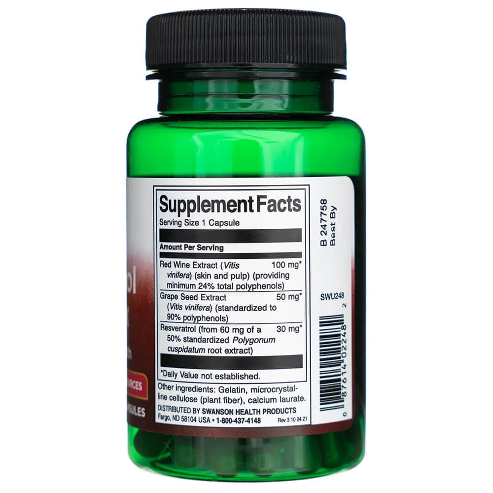 Resveratrol Complex 60 Cápsulas Swanson