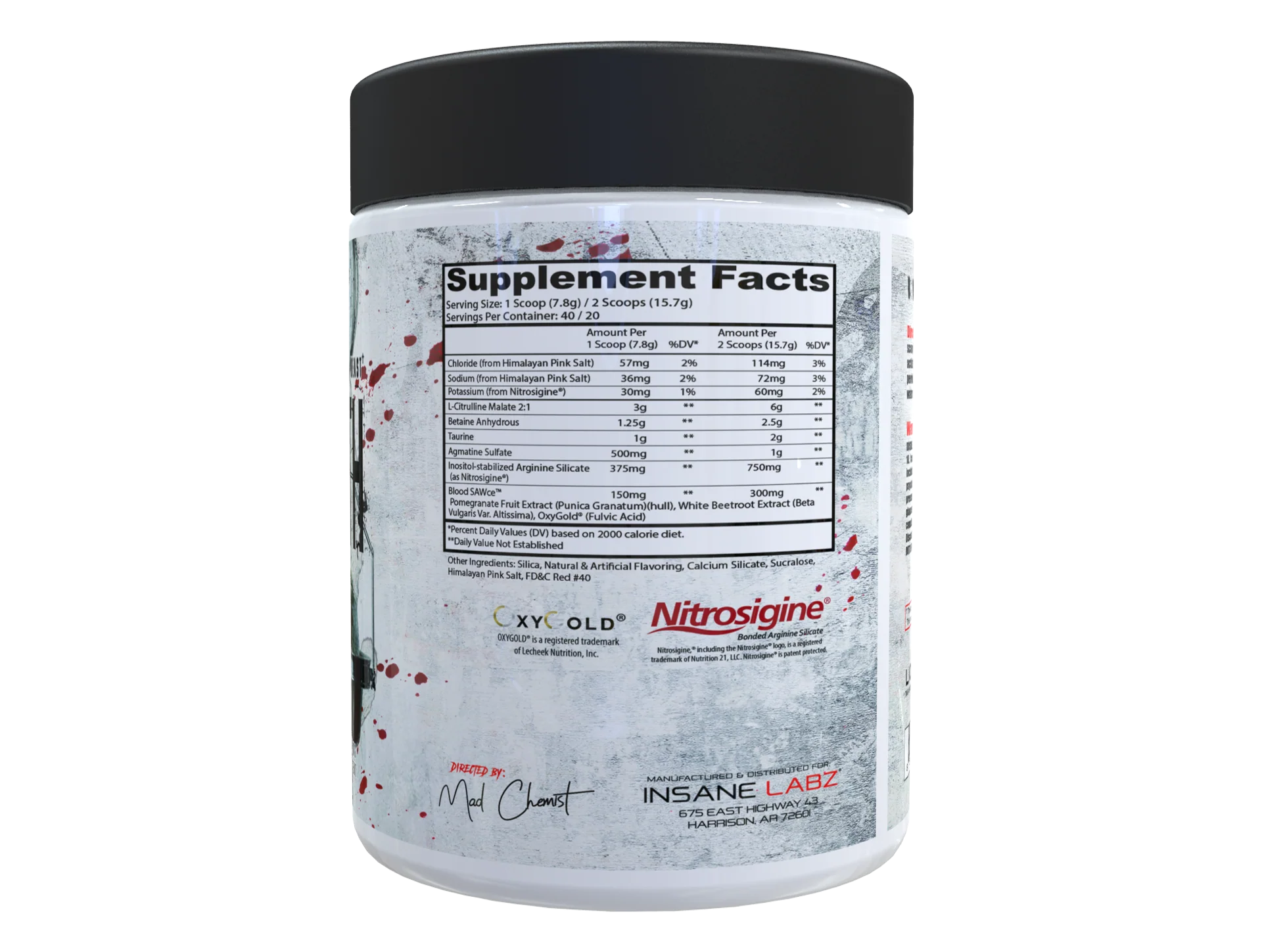 Bood Bath Non Stim Pre- Workout Saw 40 Servicios Insane Labz