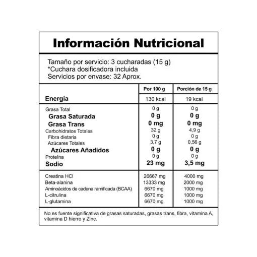 Creatina Smart A-Tack HCL 32 Servicios Smart Nutrition