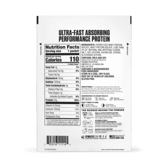 Sachet ISO 100 1 Servicio 30 Gramos Dymatize
