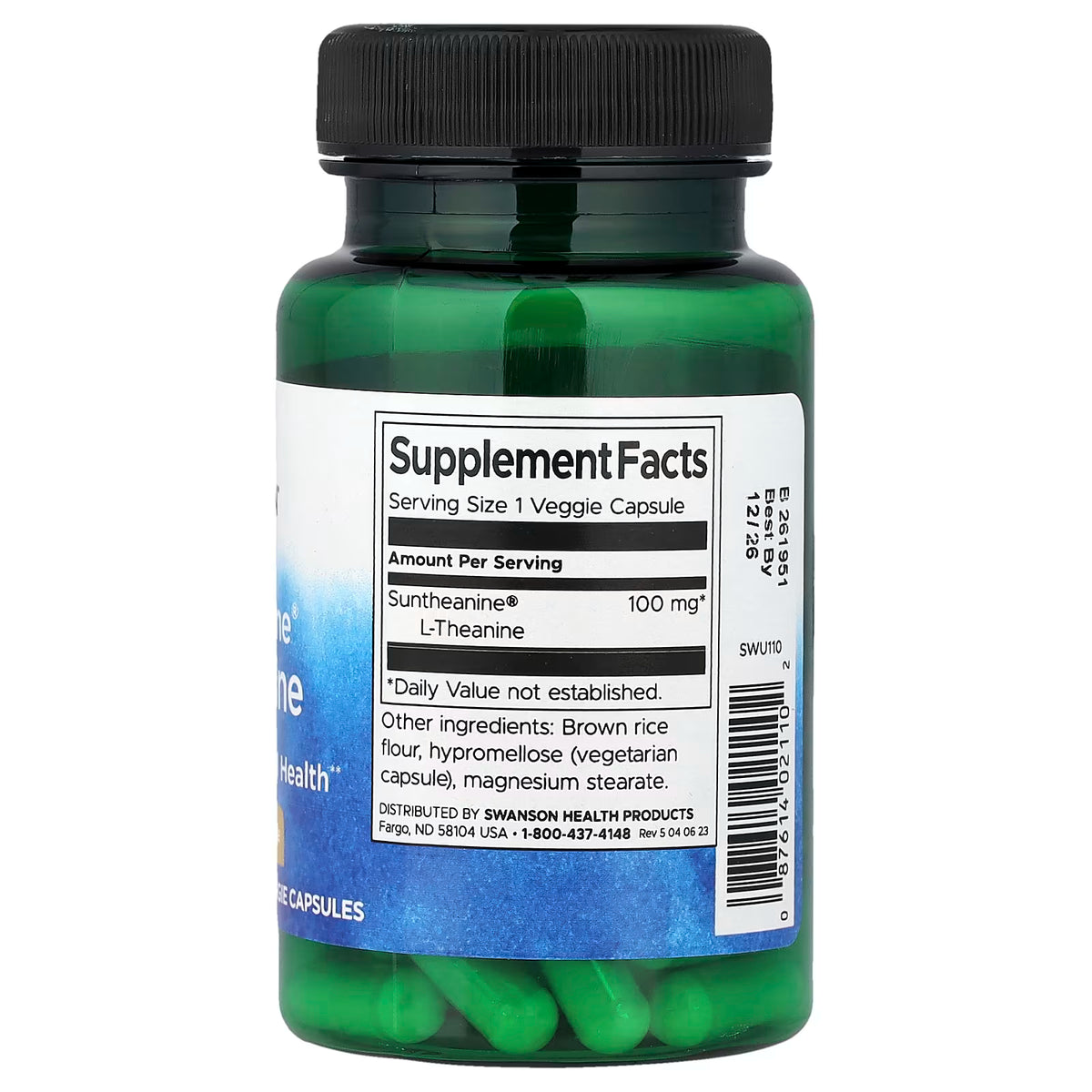 Suntheanine L-Theanine  60 Capsulas Swanson
