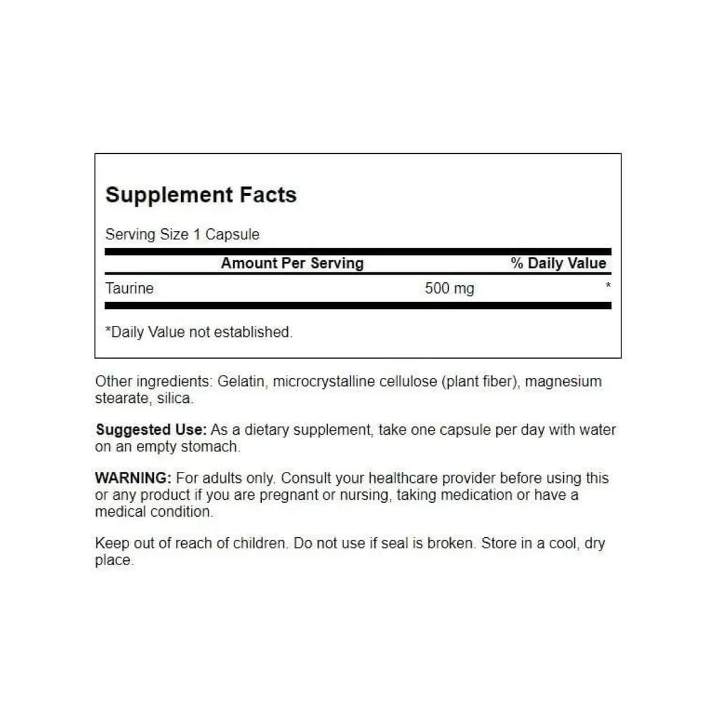 Taurine 100 capsulas Swanson