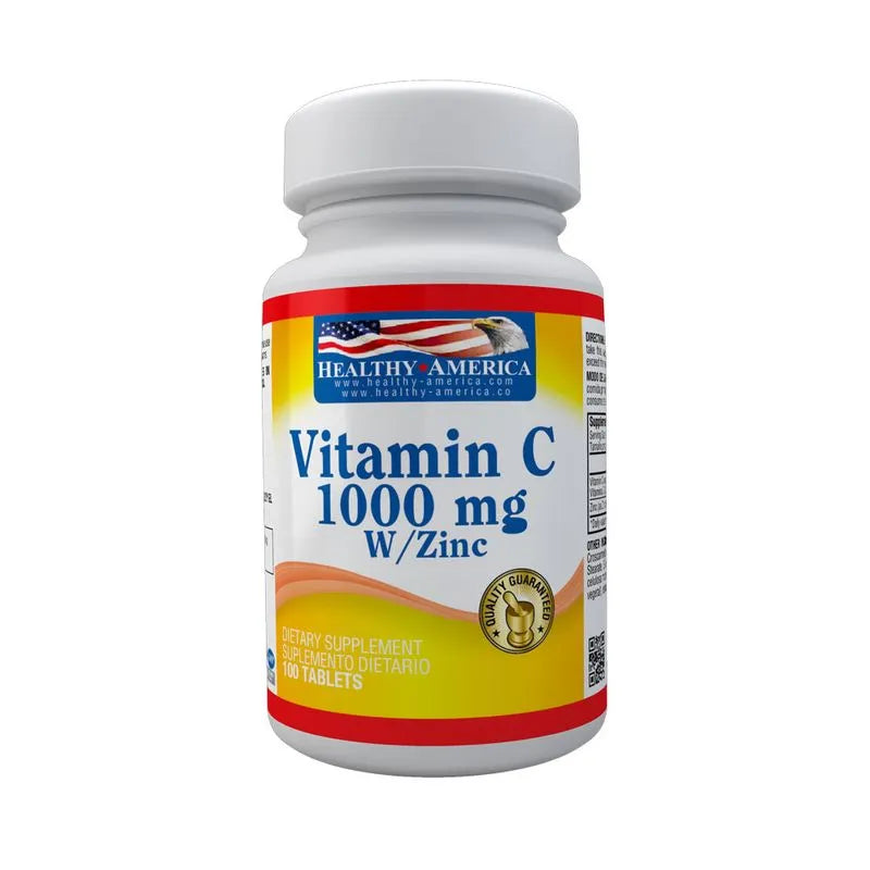 Vitamina C 100 Tabletas 1000 Mg  Healthy America