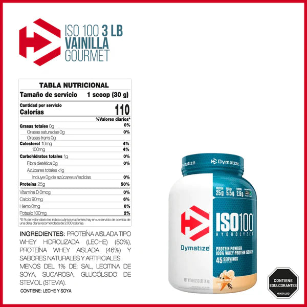 Iso 100 3 Libras Dymatize