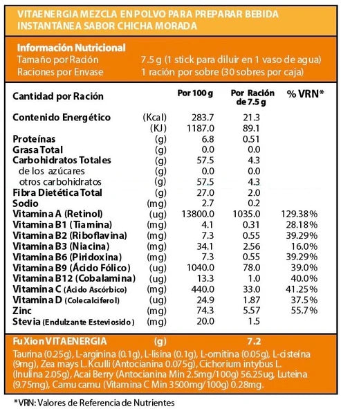 VitaeEnergia x30 Sobres Fuxion