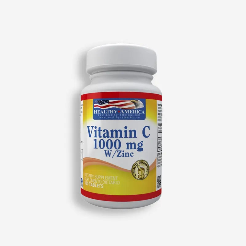 Vitamina C 100 Tabletas 1000 Mg  Healthy America